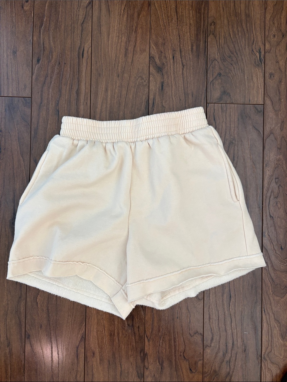 De Base cream Scuba Sweatshirts with Elastic Waist
